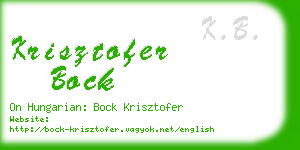 krisztofer bock business card